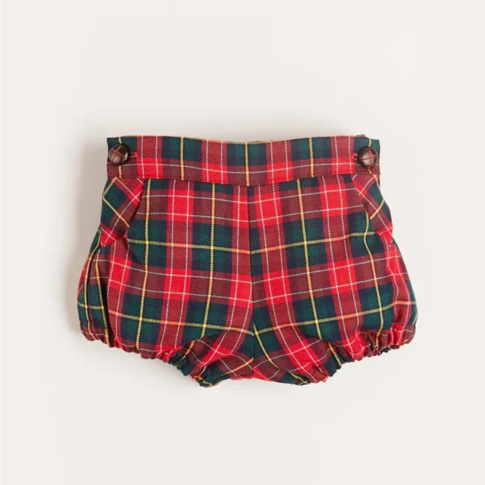 Pepa London - Belgravia Tartan Bloomers in Red - 6 Months